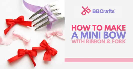 How to Make a Mini Bow with Ribbon & Fork