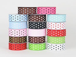 Grosgrain Ribbon Color Dots BBCrafts.com