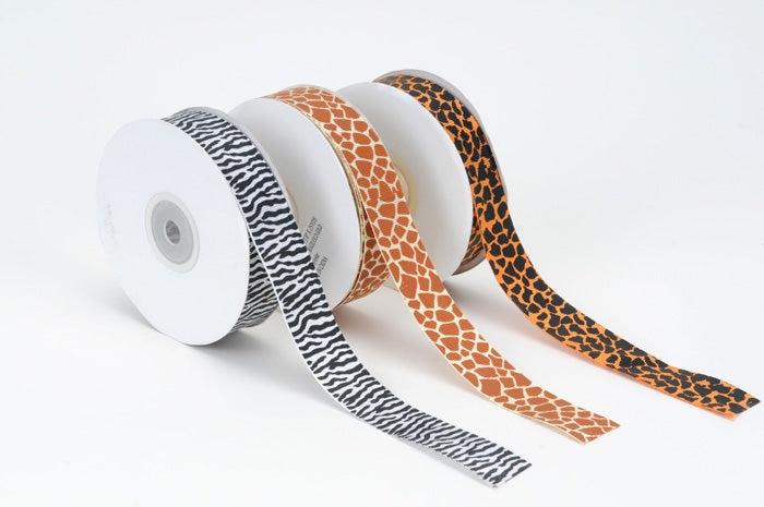 Grosgrain Zebra & Giraffe Print Ribbon BBCrafts.com