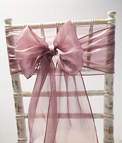 Organza Chair Sashes (8" x 108") BBCrafts.com