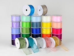 Organza Ribbon Thick Wire Edge 25 Yards BBCrafts.com