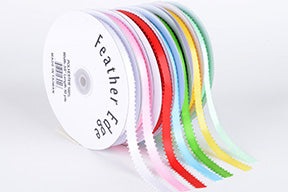 Satin Ribbon Feather Edge BBCrafts.com