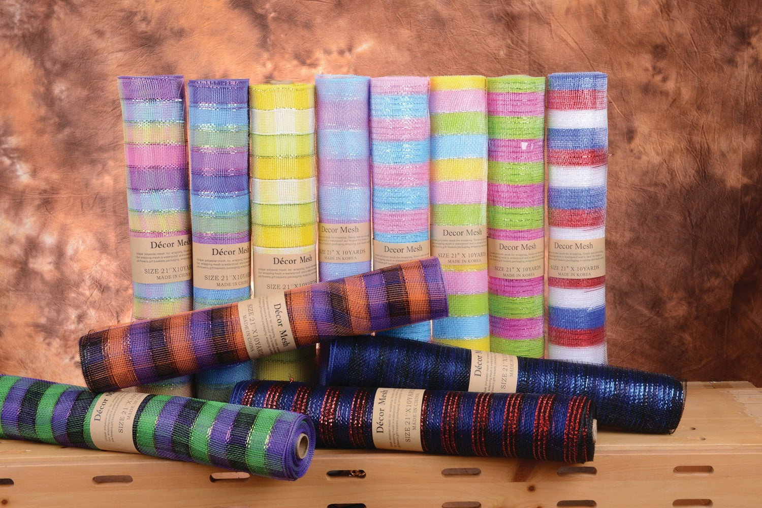 Stripe Design Deco Mesh BBCrafts.com