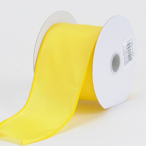 1 - 1/2 Inch x 10 Yards Daffodil Wired Budget Satin Ribbon BBCrafts.com