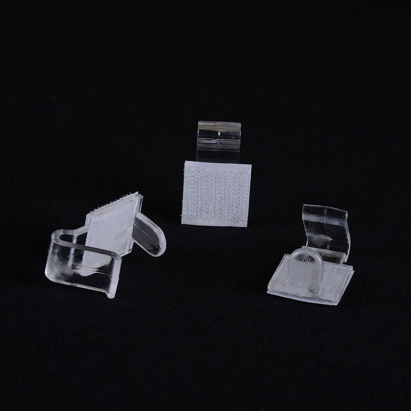 1 Dozen LARGE Plastic Table Skirt Clips - Clear 1 Inch BBCrafts.com