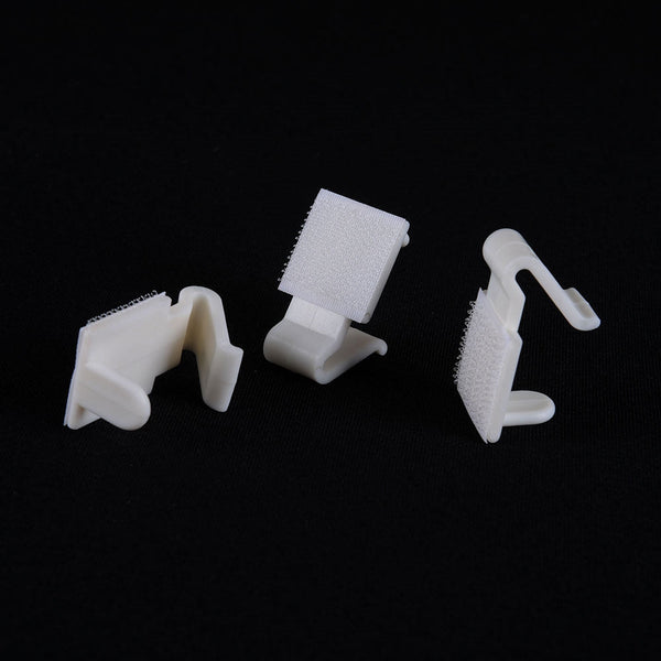 1 Dozen LARGE Plastic Table Skirt Clips - White 1 Inch BBCrafts.com