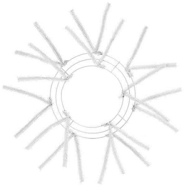 10 Inch Wire 20 Inch Oad Pencil Work Wreath Form - White BBCrafts.com