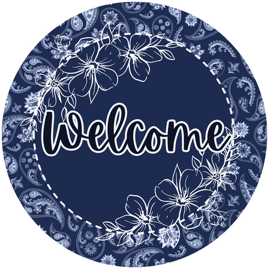 Welcome Metal / Vinyl Sign - Made in USA