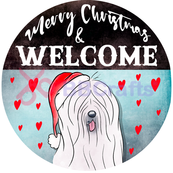 Maltese Dog - Merry Christmas Metal Sign - Made In USA