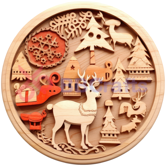 Christmas Scene Metal / Vinyl Sign - Made in USA