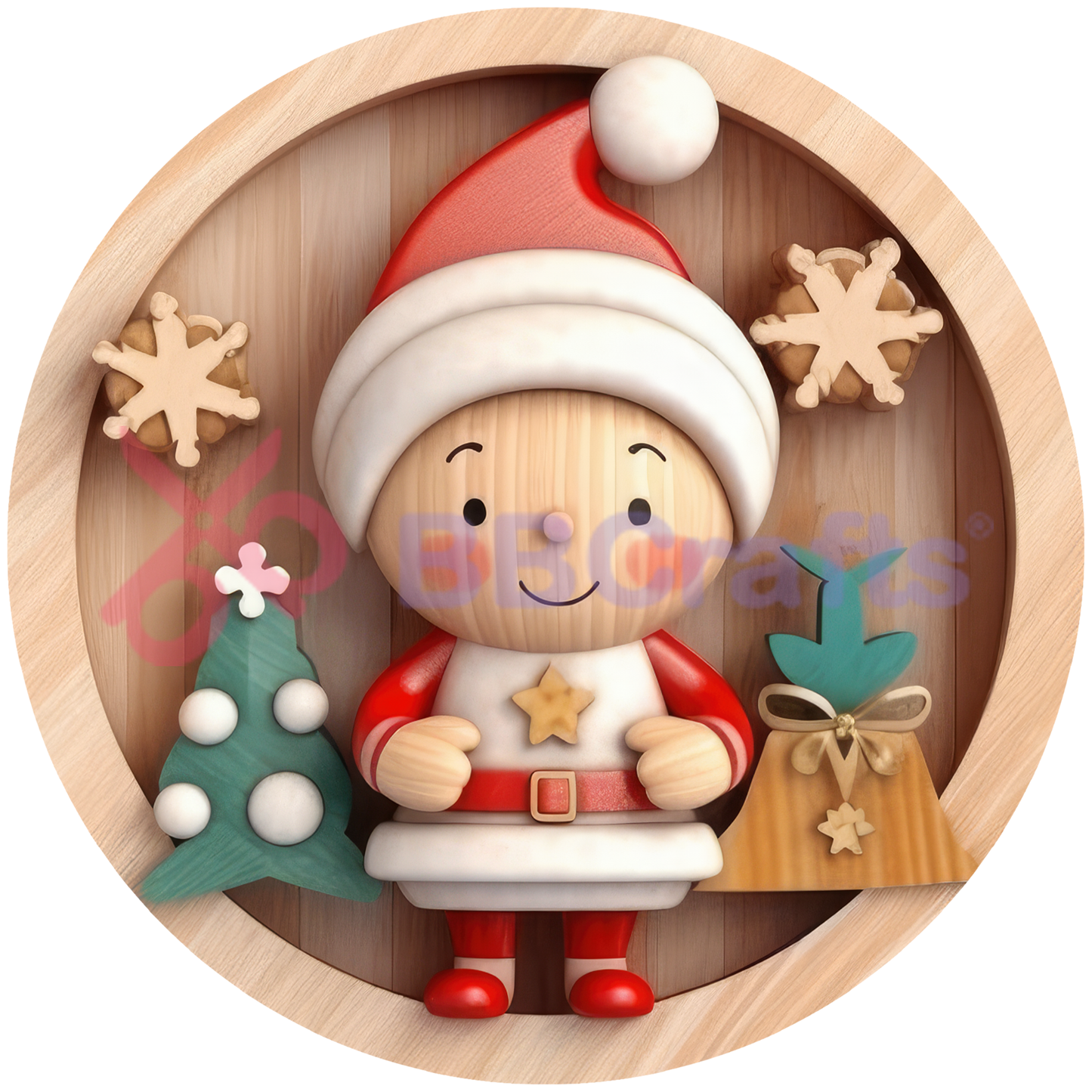 Baby Santa Metal / Vinyl Sign - Made in USA