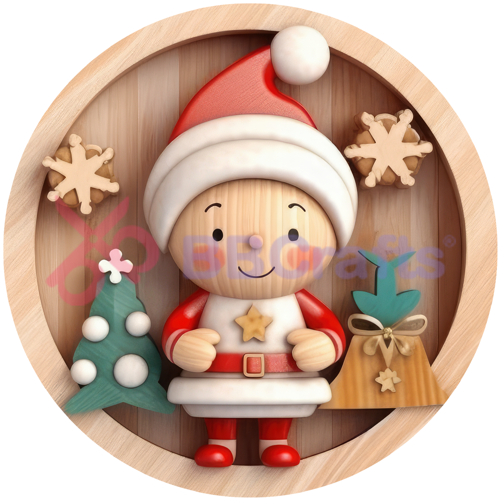 Baby Santa Metal / Vinyl Sign - Made in USA