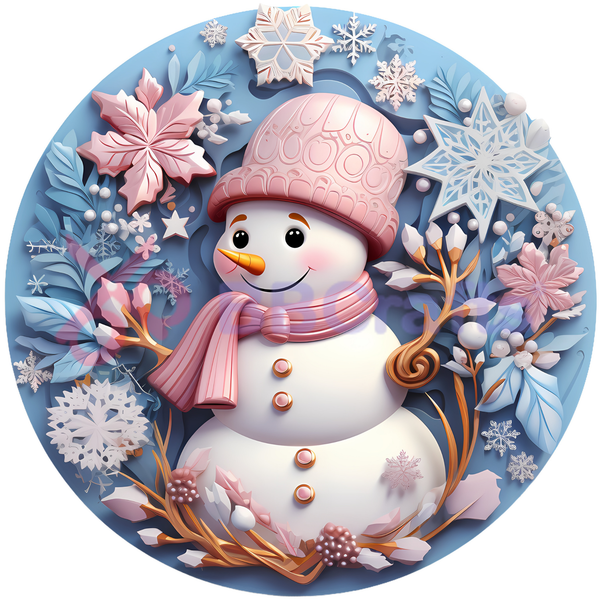 Snowman Metal Sign - Made In USA