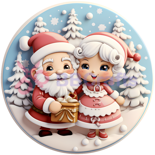 Santa Claus Metal / Vinyl Sign - Made in USA