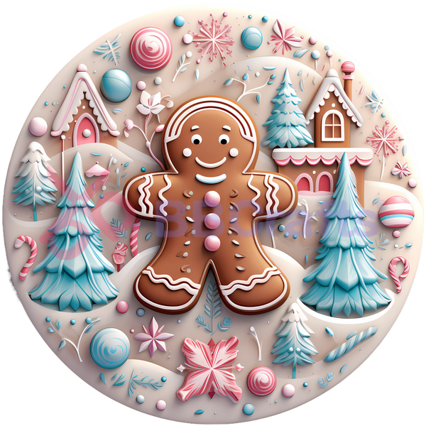 Gingerbread Metal Sign - Made In USA