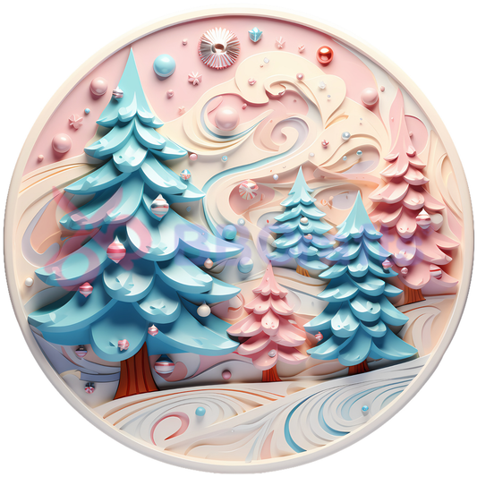 Christmas Tree Metal / Vinyl Sign - Made in USA