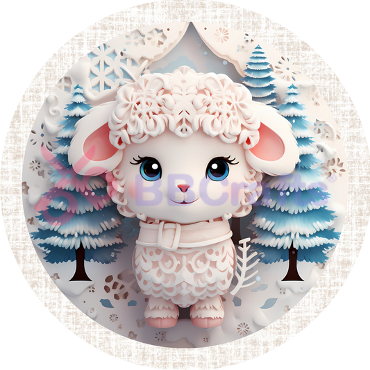 Baby Sheep Metal / Vinyl Sign - Made in USA