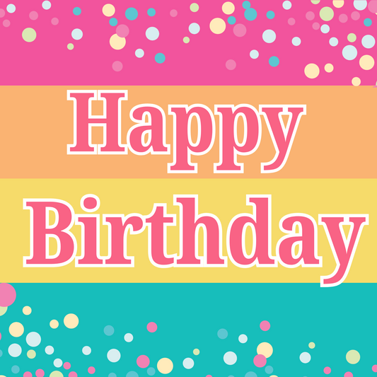 Happy Birthday Metal Sign - Made in USA