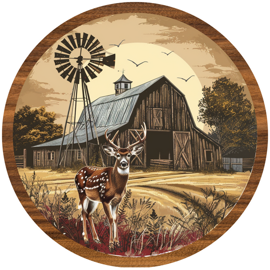 Wild Deer Metal / Vinyl Sign - Made in USA