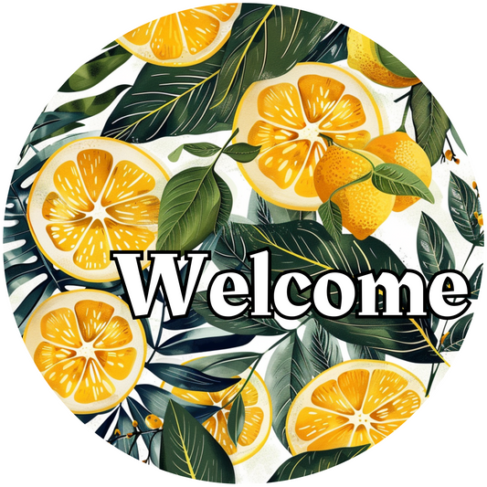 Welcome Orange Metal / Vinyl Sign - Made in USA
