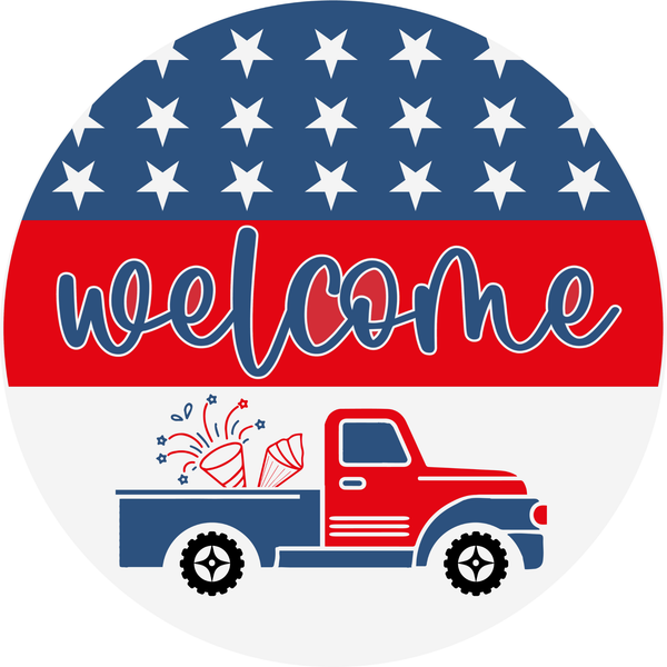 Welcome Truck Metal Sign - Made In USA