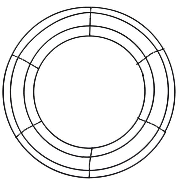 12 Inch Dia Wire High Arch Wreath Frame - Black BBCrafts.com