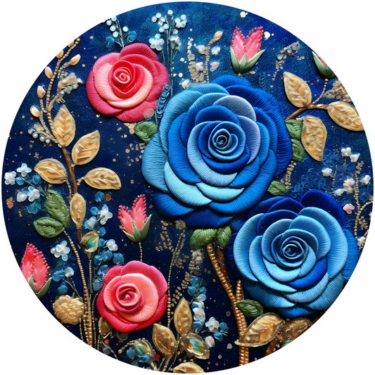 Rose Flower Metal / Vinyl Sign - Made in USA