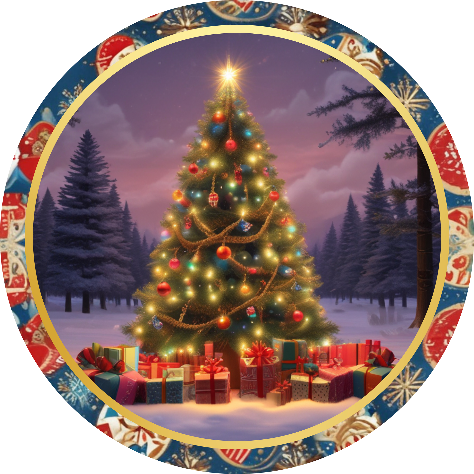 Christmas Tree Metal / Vinyl Sign - Made in USA