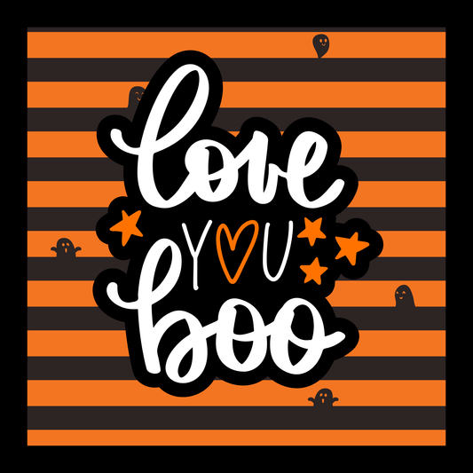 Love You Boo! Metal Sign - Made in USA