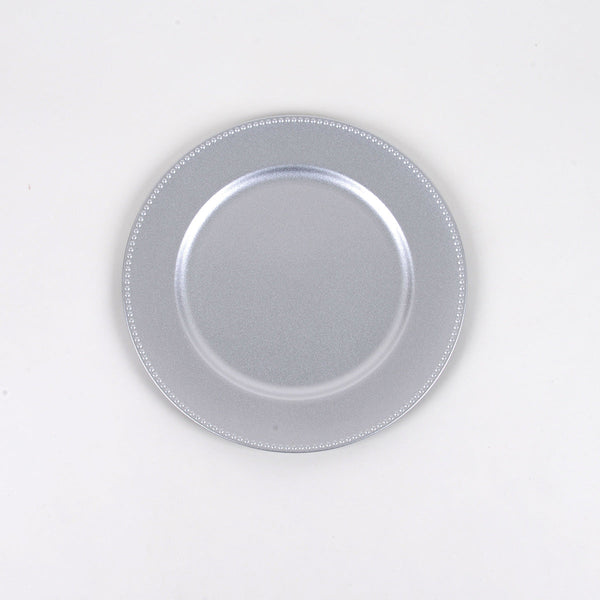 13'' Silver Round Charger Plates - Pack of 6 BBCrafts.com