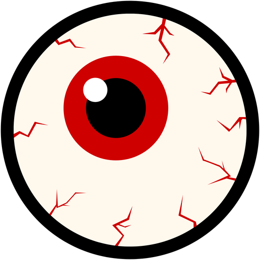 Halloween Scary Eyeballs Metal / Vinyl Sign - Made in USA