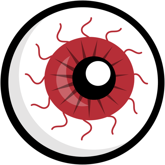 Halloween Scary Eyeballs Metal / Vinyl Sign - Made in USA