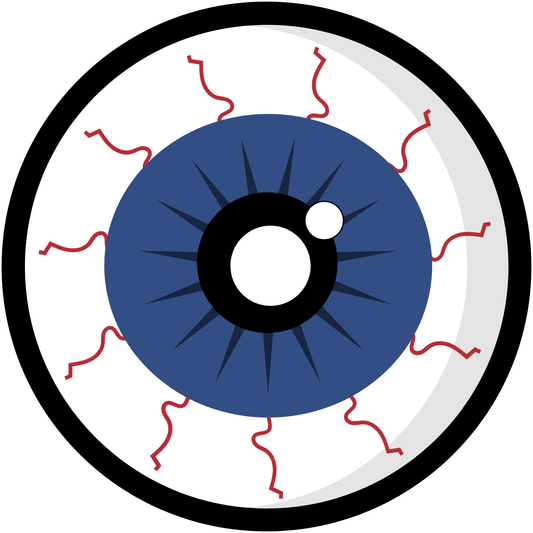 Halloween Scary Eyeballs Metal / Vinyl Sign - Made in USA