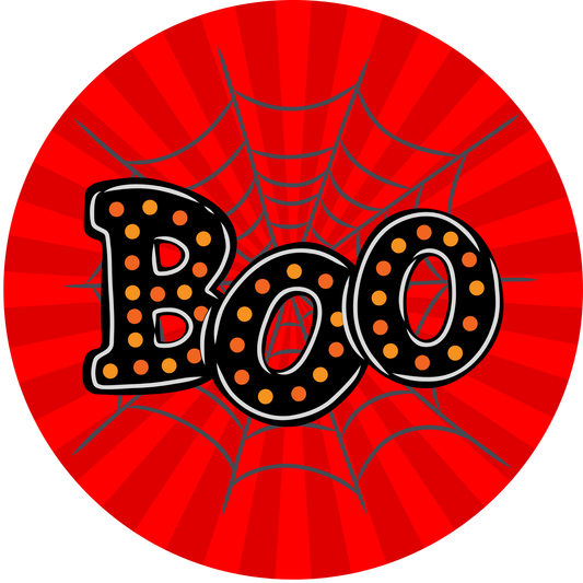 Boo! Metal / Vinyl Sign - Made in USA