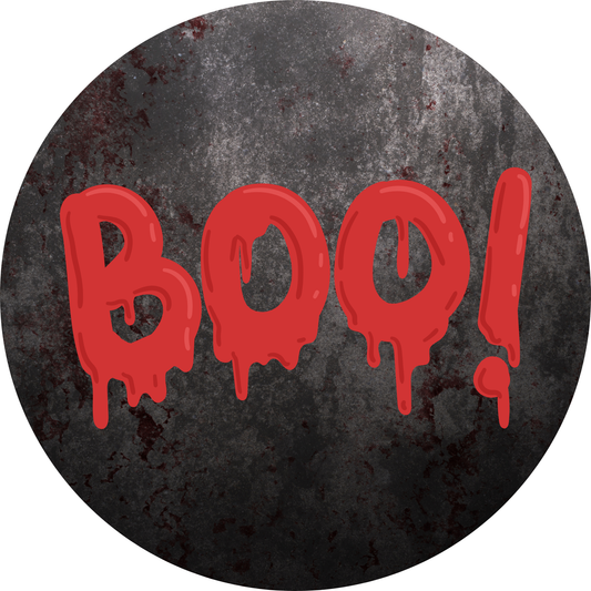 Boo! Metal / Vinyl Sign - Made in USA