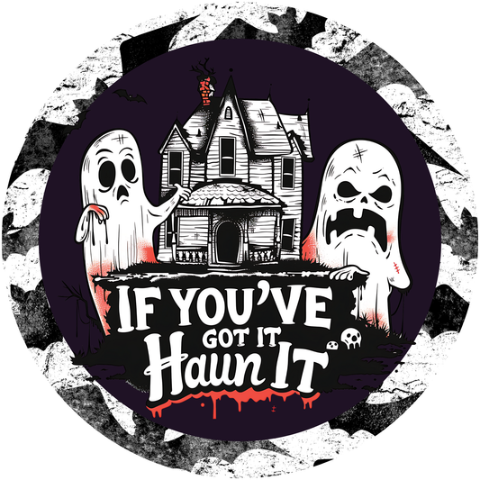 The Haunted Boo House Metal / Vinyl Sign - Made in USA
