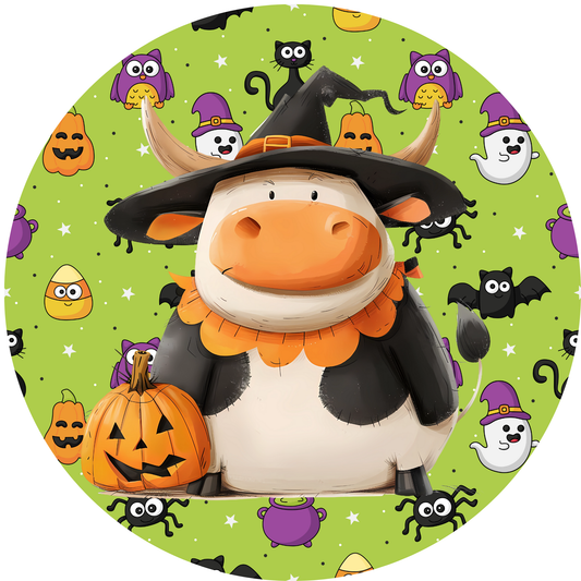 Baby Cow Boo! Metal / Vinyl Sign - Made in USA