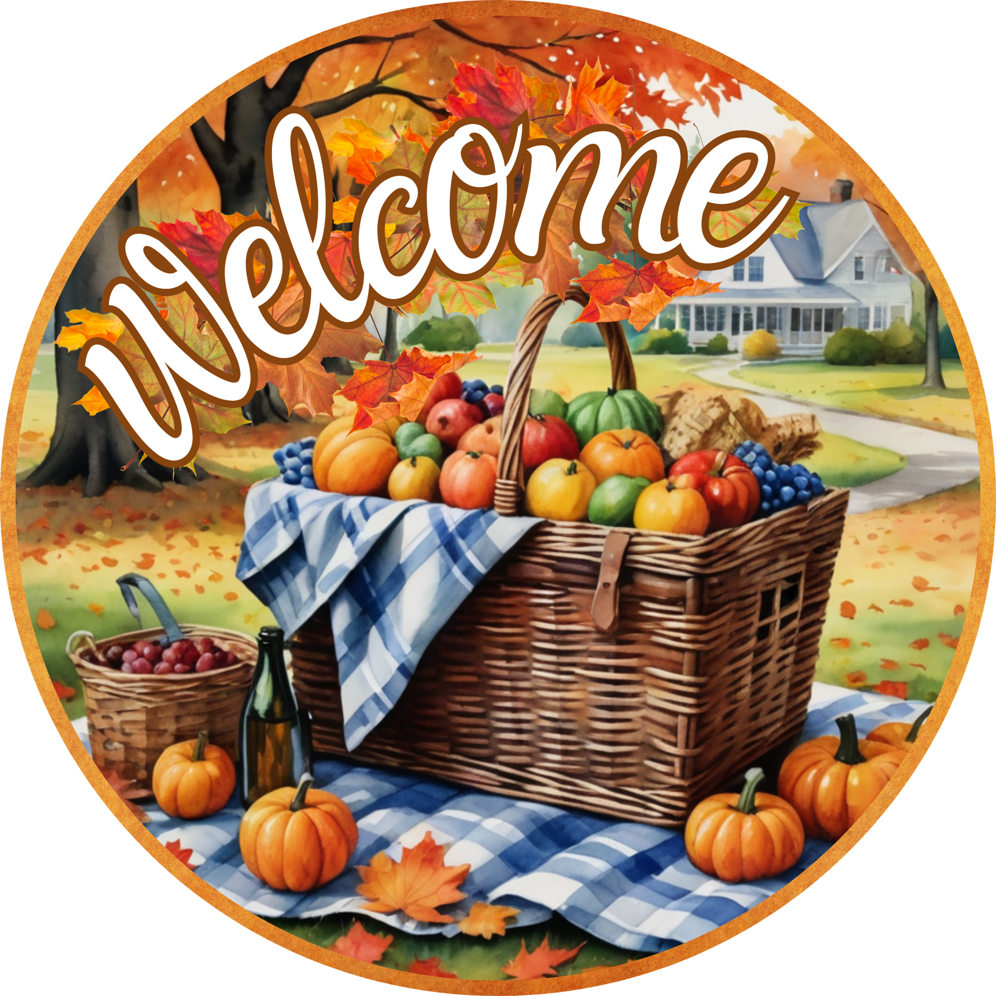 Welcome Harvest Season Metal / Vinyl Sign - Made in USA
