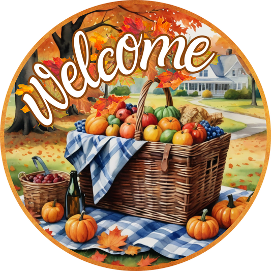Welcome Harvest Season Metal / Vinyl Sign - Made in USA