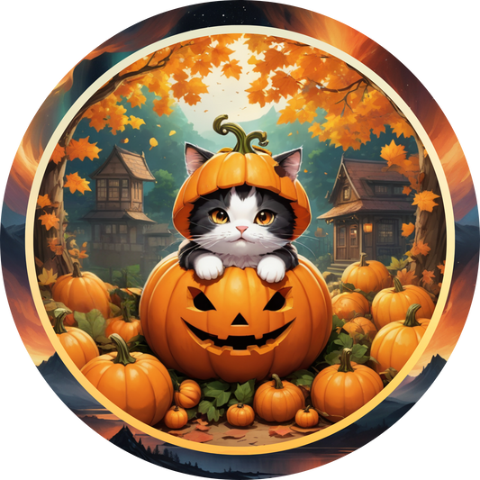 Pumpkin Party Metal / Vinyl Sign - Made in USA