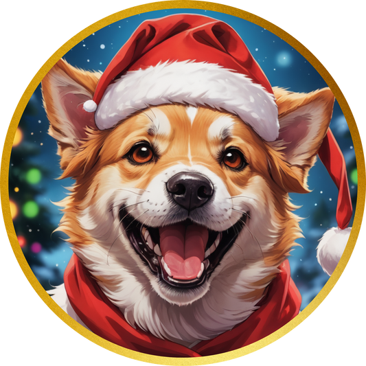 Christmas Dog Metal / Vinyl Sign - Made in USA