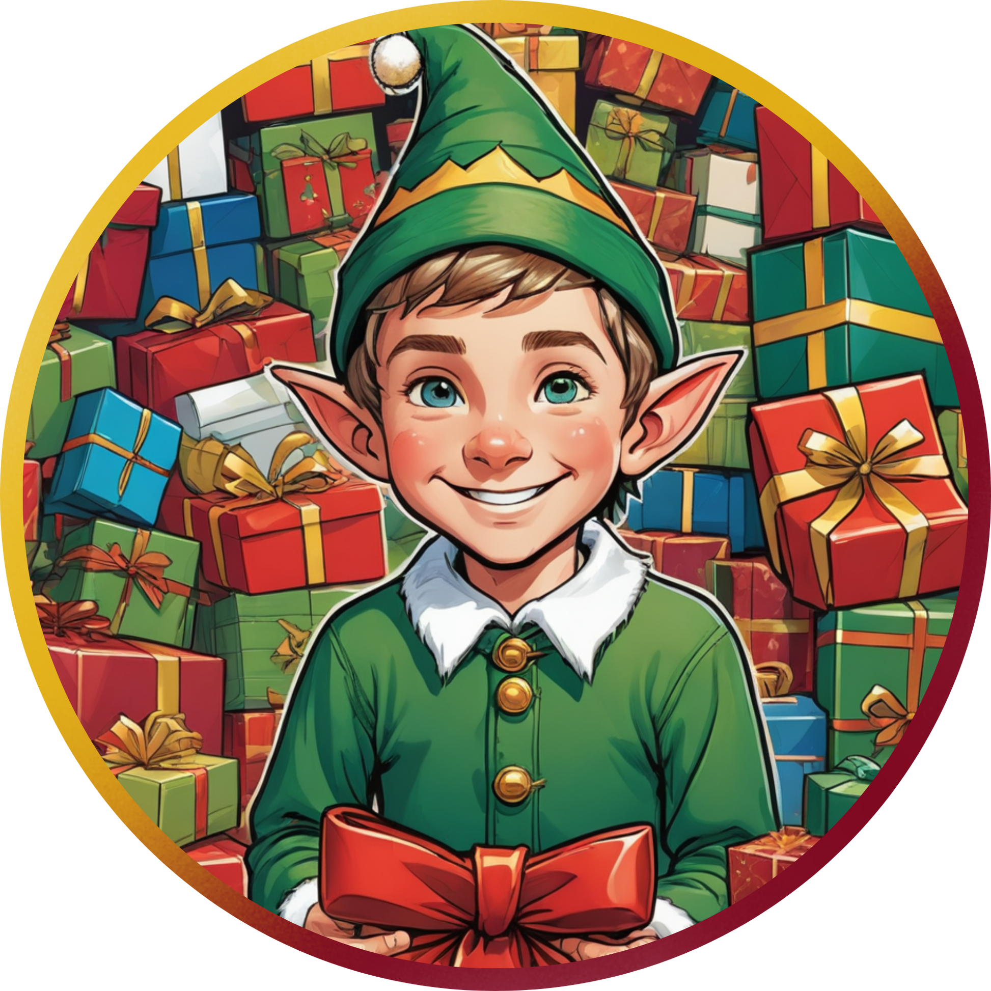 Christmas Elf Metal / Vinyl Sign - Made in USA