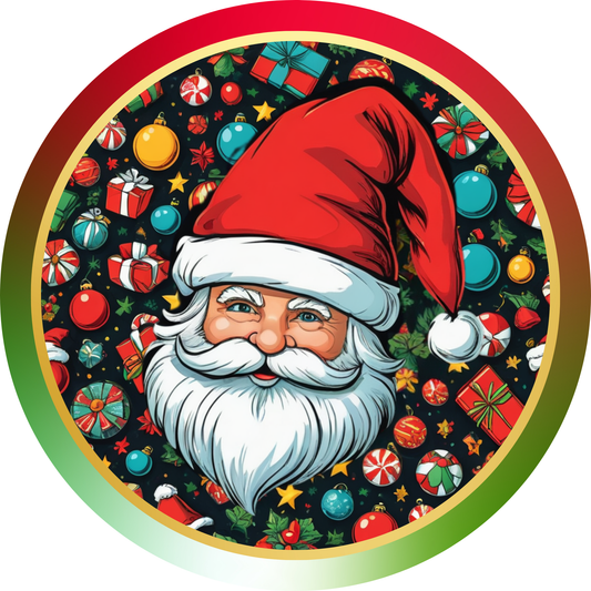 Santa Claus Metal / Vinyl Sign - Made in USA
