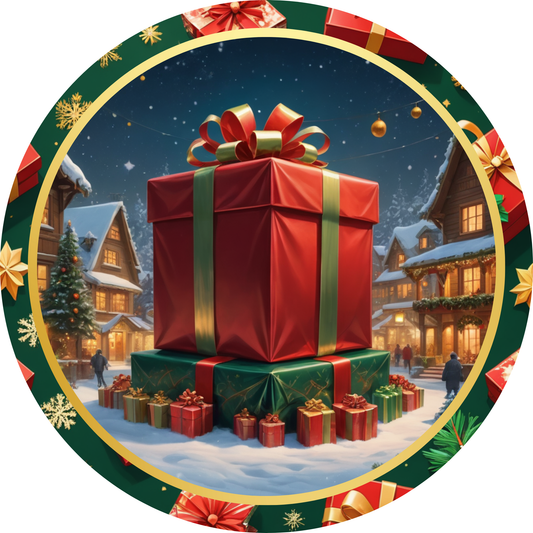 Christmas Gift Giving Metal / Vinyl Sign - Made in USA