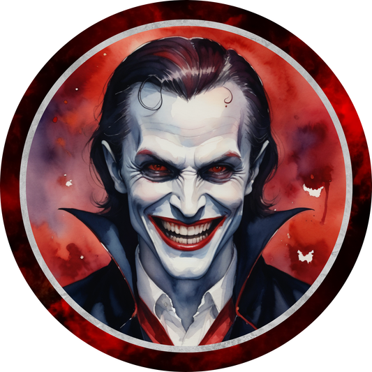 Scary Bloody Vampire Metal / Vinyl Sign - Made in USA