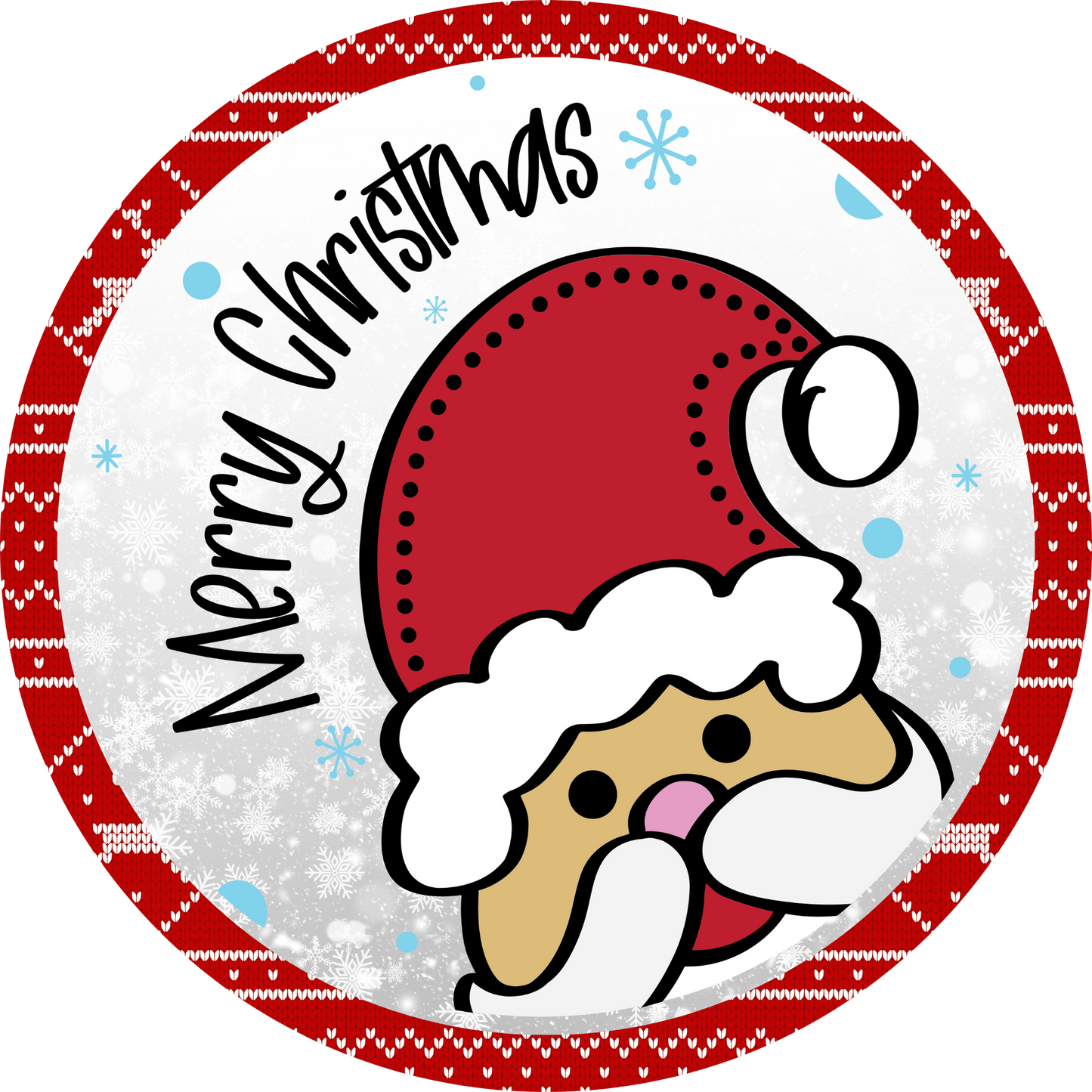 Santa Merry Christmas Metal / Vinyl Sign - Made in USA