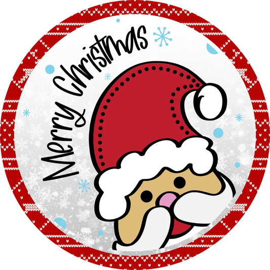 Santa Merry Christmas Metal / Vinyl Sign - Made in USA