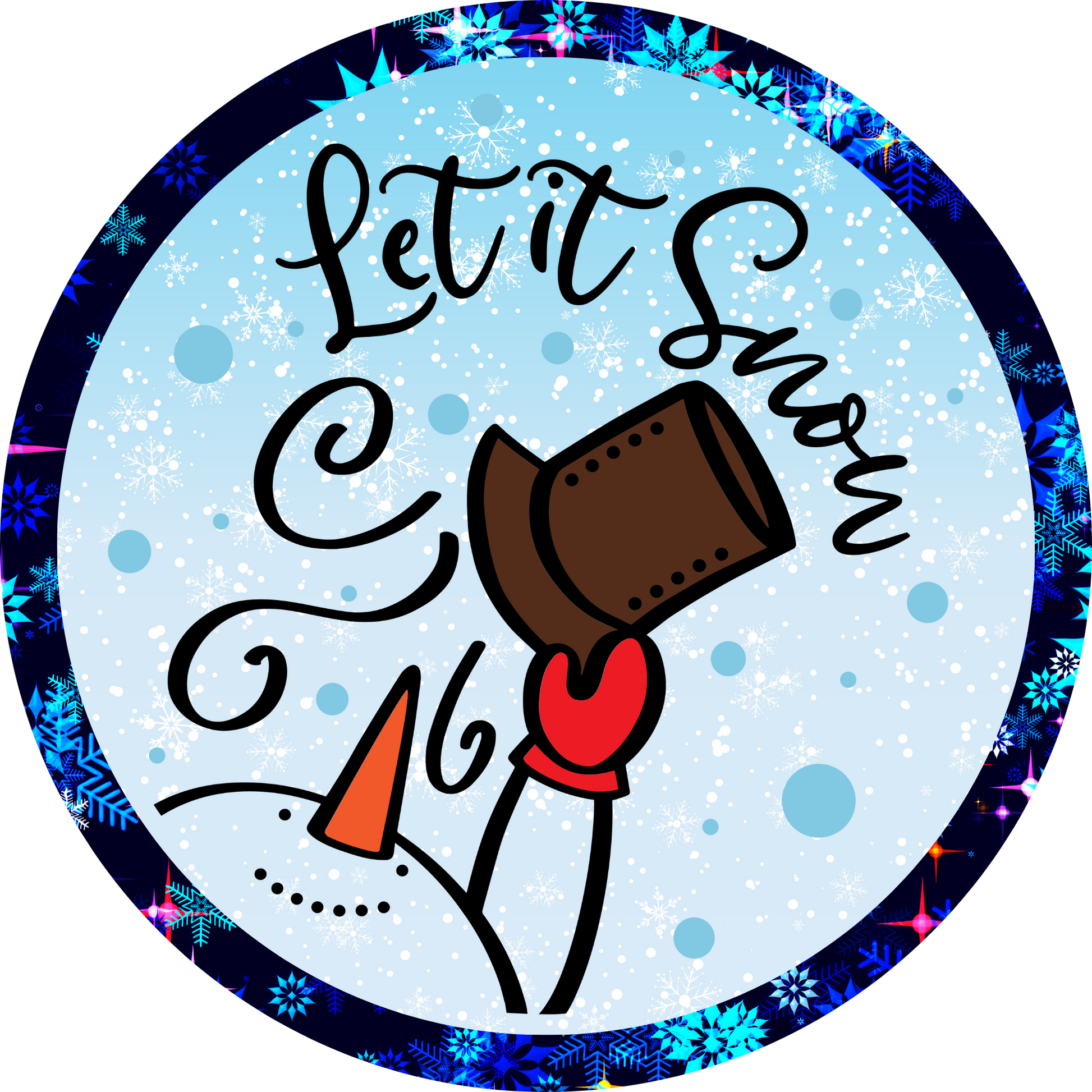 Let It Snowman Winter Wonderland Metal / Vinyl Sign - Made in USA