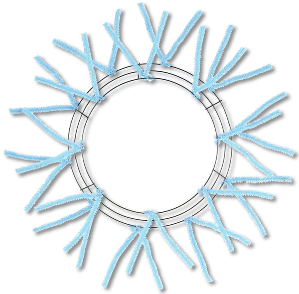 15 Inch Wire 25 Inch Oad Pencil Work Wreath Form - Sky Blue BBCrafts.com