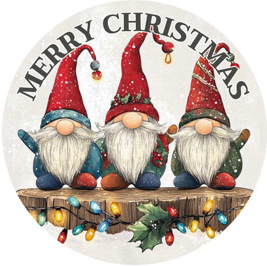 Merry Christmas, Gnomes! Metal / Vinyl Sign - Made in USA